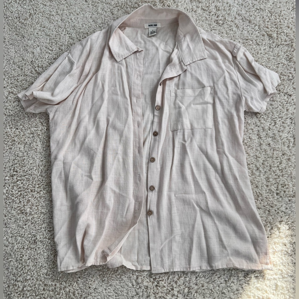 Light Beige Button-Up Shirt